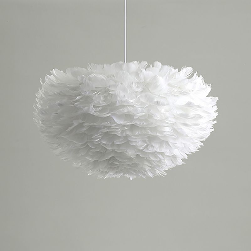 Goose Feather Pendant Light Nordic Modern Living Room Ceiling Hanging Light Fixture