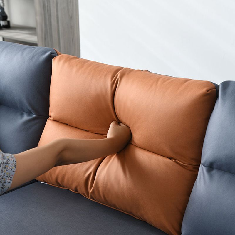 Modern Right Hand Facing Sofa and Chaise 4-seater Sectional with Pillow Back