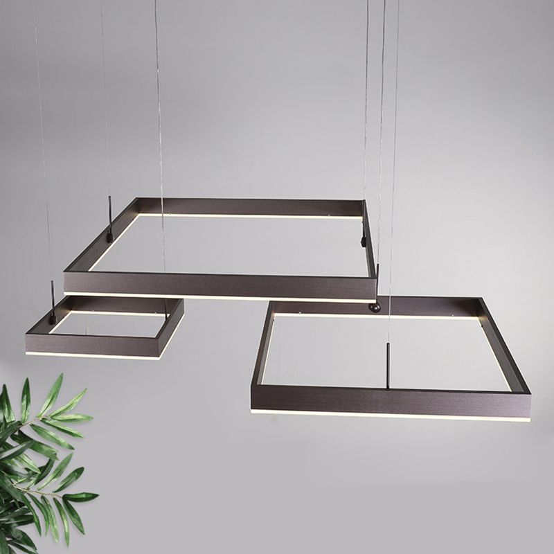 Luz colgante ajustable de LED geométrico en singularidad moderna Luz de techo interior de aluminio con sombra acrílica