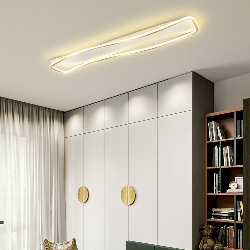 Modern Linear Ceiling Light Simple LED Ceiling Mount Lamp for Living Room Bedroom
