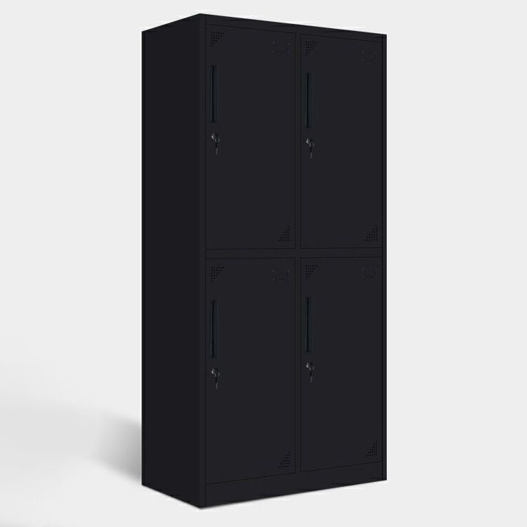 Modern Metal Wardrobe for Home Matte Finish Cabinet with Hinged Doors