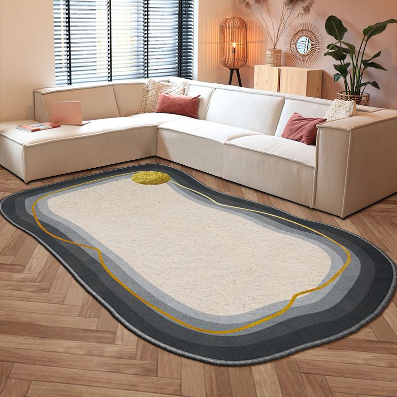Modern Indoor Rug Novelty Shape Design Area Carpet Polyester Stain Resistant Rug for Living Room