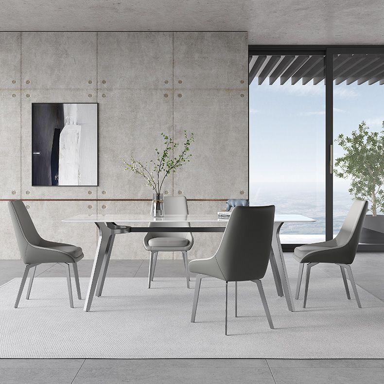 Luxury Sintered Stone Top Table Rectangle Table with 4 Legs for Restaurant