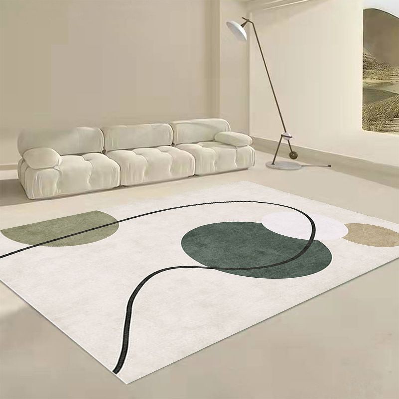 Nordic Area Rug Polyester Carpet Washable Indoor Rug for Bedroom Living Room