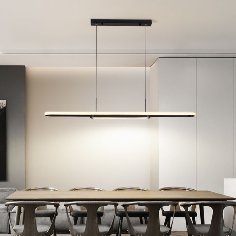 Nordic Modern Style Island Lamp Simple LED Hanging Lighting Fixture for Dining Room