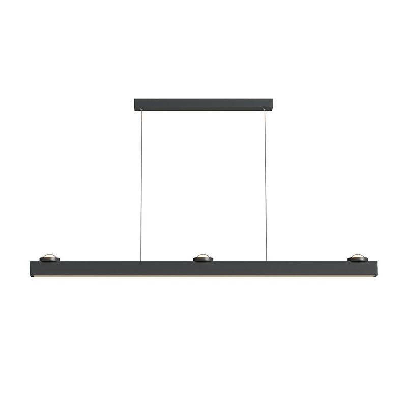 Linear Shape Metal Island Chandelier Modern Style 4 Lights Island Ceiling Light