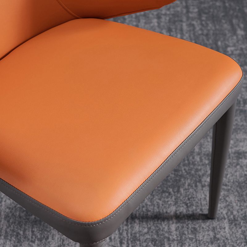 Contemporary Metal Dining Chair Upholstered Arm Chair for Restaurant Use