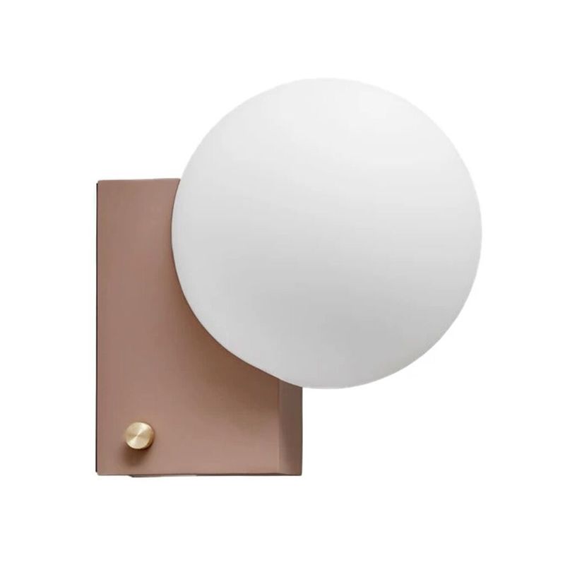 Ball Shape Glass Vanity Sconce Light Modern Style 1-Light Vanity Mirror Lights