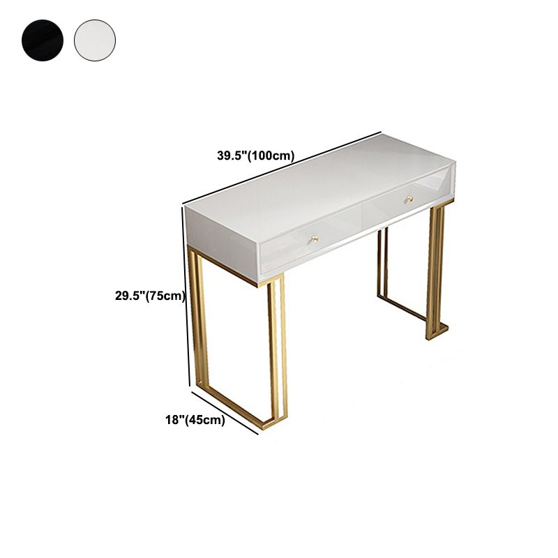 Glam Makeup Counter 18.11" Wide Vanity Tables with 2 Storage Drawers