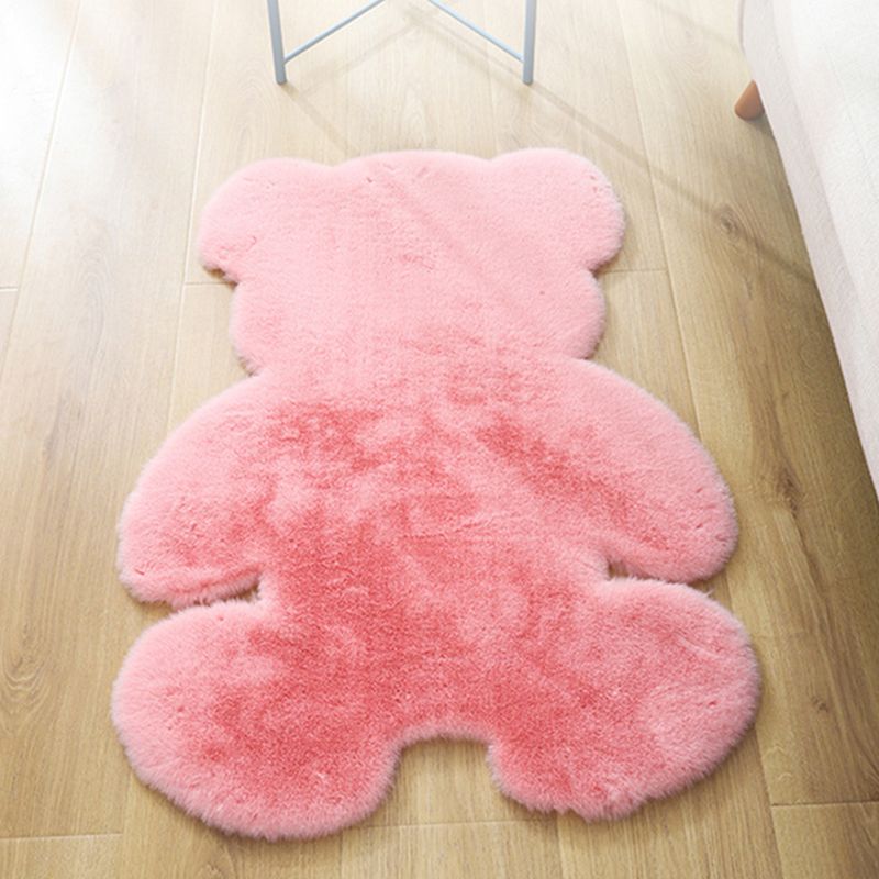 Lovely Bear shaped Rug Funky Solid Shag Carpet Polypropylene Washable Carpet for Home Decoration