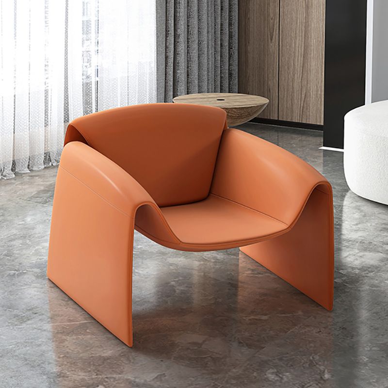 Modern Style Handrail Imitation Leather MaterialArm Chair with Fixed Back