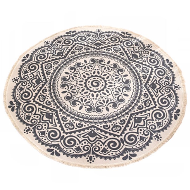 Marokkanischer geometrischer gedruckter Teppich mehrfarbiger Baumwollbereich Teppich Easy Care Tierfreundliche Innenteppich für Schlafzimmer