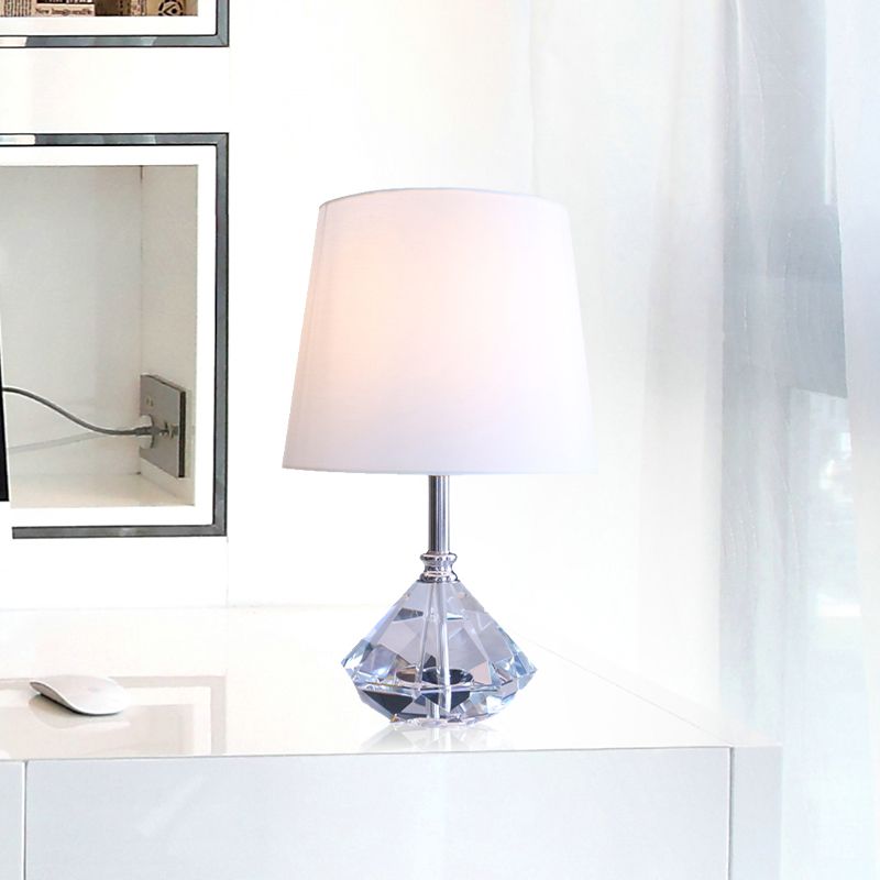 Barrel K9 Crystal Nightstand Light Simplicity 1 cabeza iluminación nocturna blanca para sala de estar