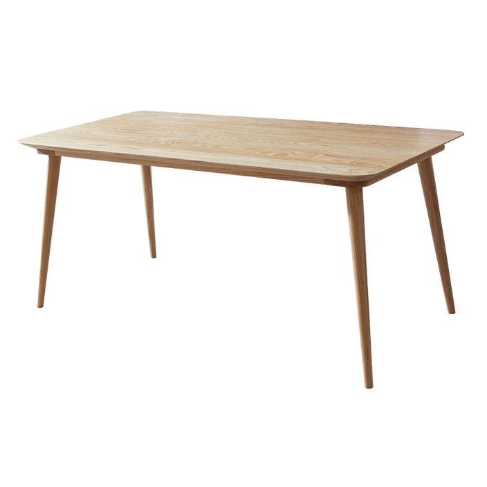 Ash houten rechthoekige tafel moderne eettafel met 4 poten voor restaurant, in de natuur