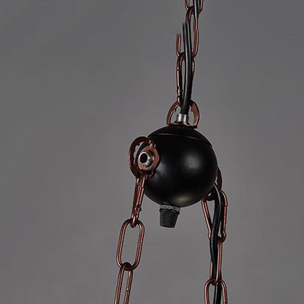 Linear Shape Pendant Light Modern Style Wood 10 Lights Hanging Lamp in Brown