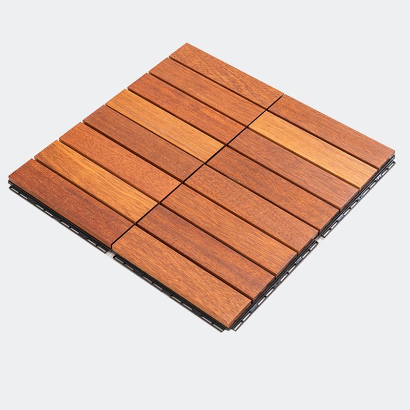 Tradition Smooth Wood Floor Tile Click Lock Teak Wood for Living Room
