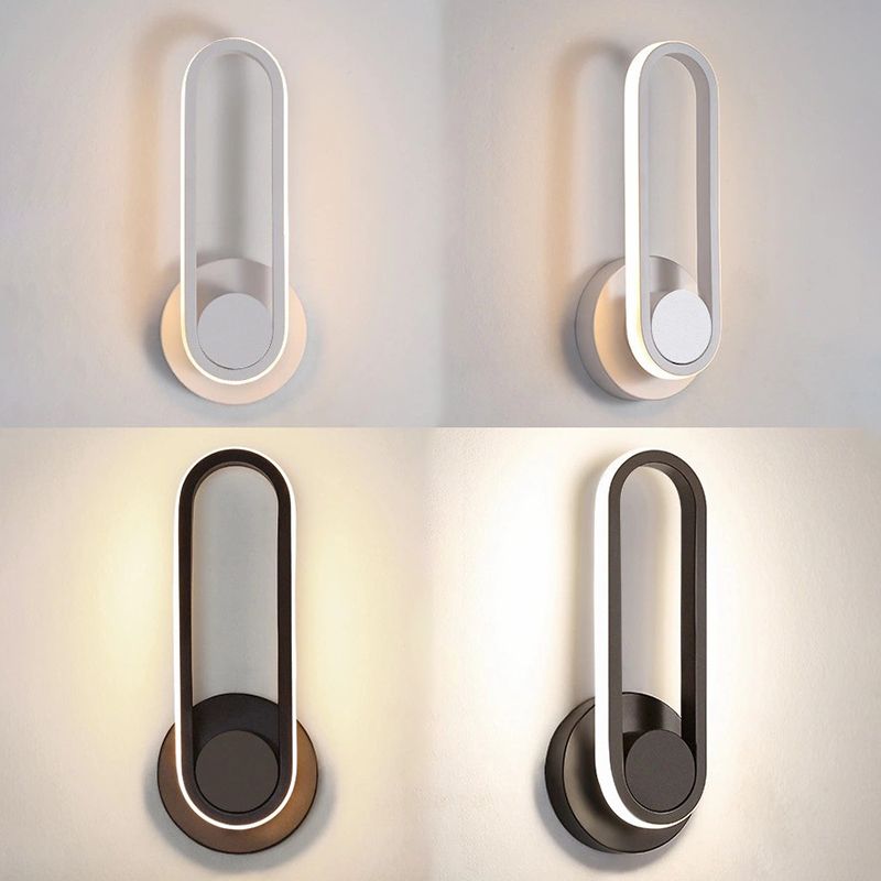 Apparecchi per illuminazione a parete in metallo Ellisse moderno lampada montata a parete per camera da letto
