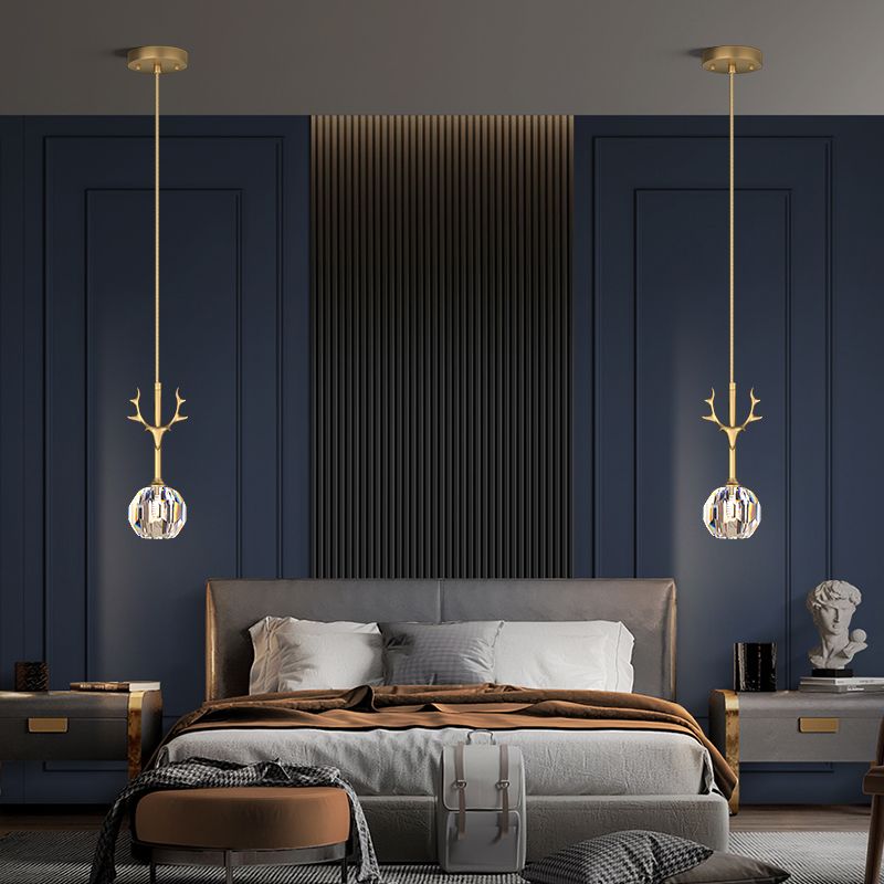 Bloc de cristal sphérique Hanging Light Simplicité