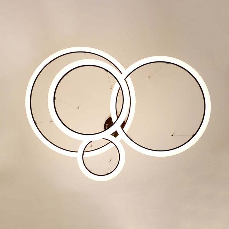 Restaurante de lámparas de lámparas de araña circulares negras contemporáneas