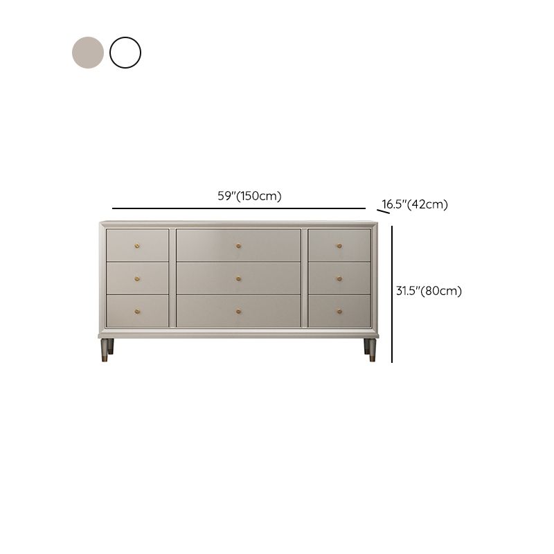 Contemporary Storage Chest Wooden Storage Chest Dresser with 8/9 Drawers for Home