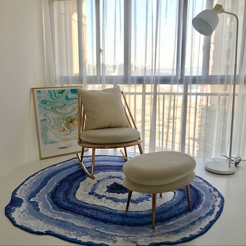 Glam Style Sofa Rocking Chair Mother Feeding Rocking Chair with Ottoman