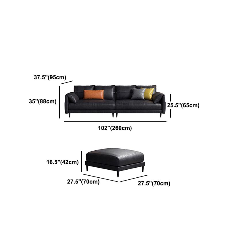 Dark Gray Faux Leather Sofa/Sectionals with Wear-Resistant and Storage
