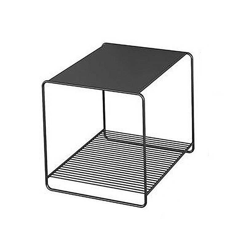 Square 2 Nesting Coffee Table with Shelf Mid Century Iron Frame Coffee Table Set