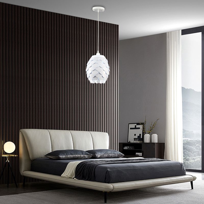 Lámpara de suspensión de techo de piña estilo acrílico blanco acrívico accesorio de luz colgante