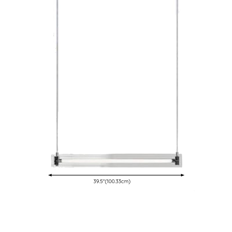 Clear Glass Ceiling Pendant Light Modern LED Kitchen Island Fixture