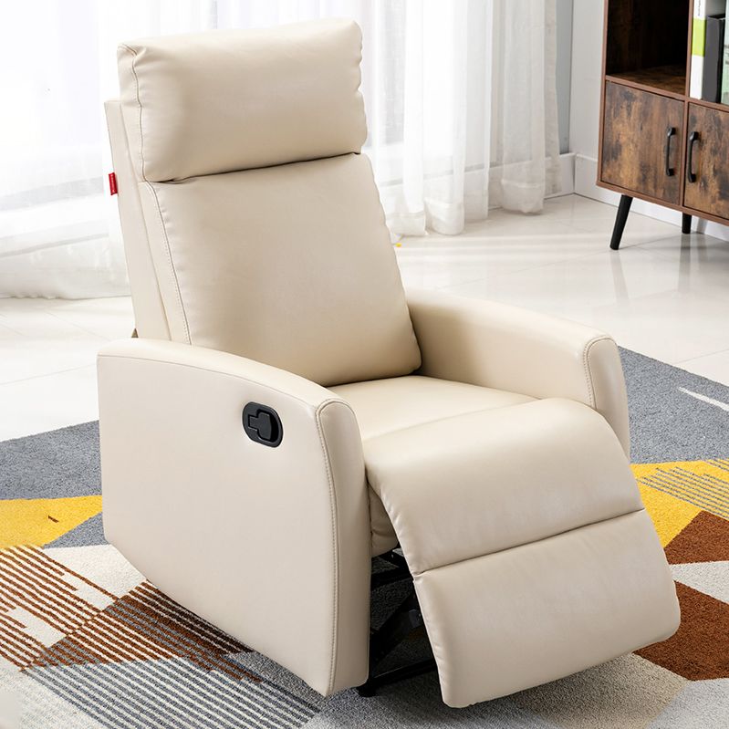 Solid Color Upholstered Standard Recliner Faux Leather Recliner Chair