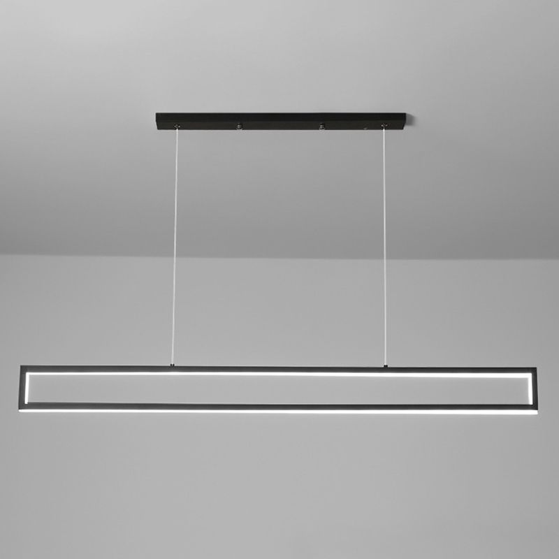 39.3 pulgadas de longitud Rectangular LED Light Light Acrylic Acrylic Simplicity Style Lámpara suspendida para sala de estar