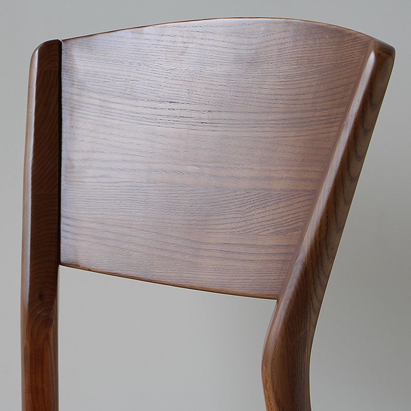 Silla de comedor de madera moderna con respaldo abierto, silla lateral para uso doméstico