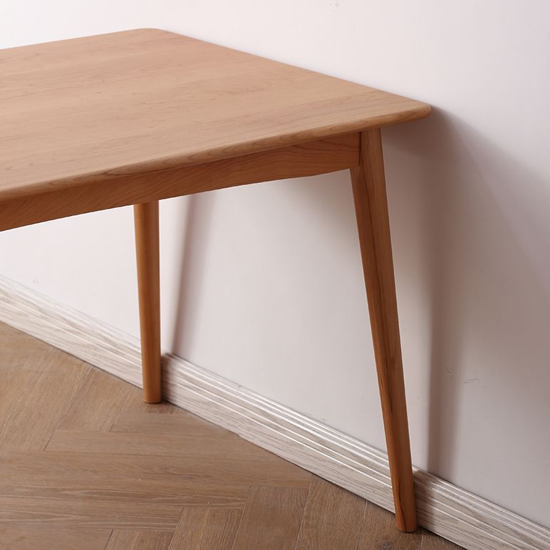 Zeitgenössischer Rechteck Esstisch Massives Holz Tisch mit 4 Bein zum Abendessen in der Küche zu Hause