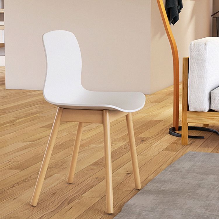 Contemporary Style Dining Armless Chair Wooden Dining Side Chair for Kitchen