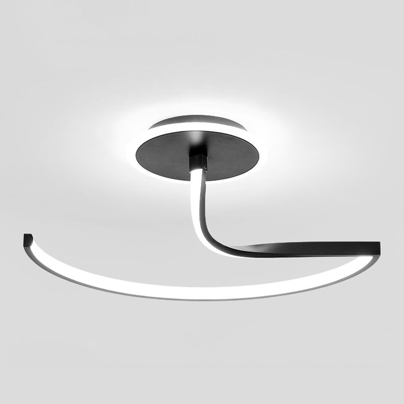 Plafonniers de forme linéaire en métal de style moderne, 2 lumières montées au plafond