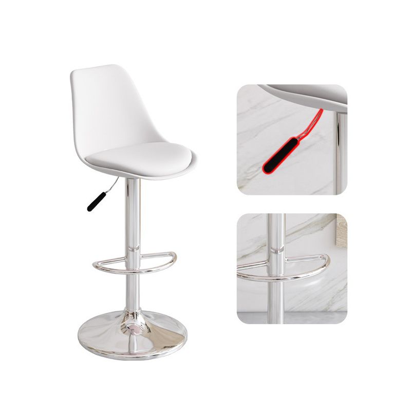 Contemporary Style Bar Stool Liftable Counter Bar Stool with Metal Legs