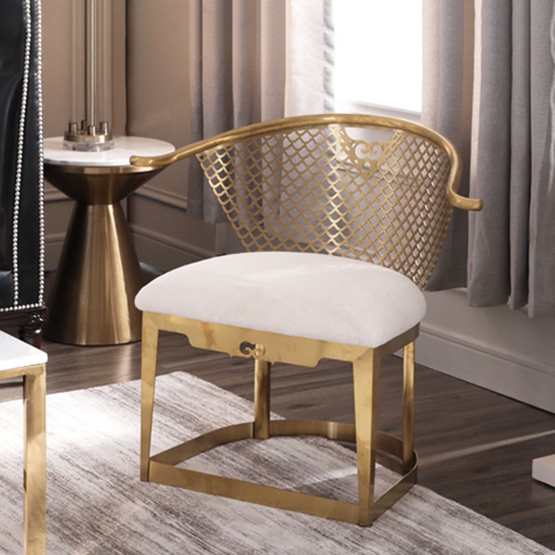 Modern Simple Arm Chair Upholstered Wingback Guest Chair for Dining Room