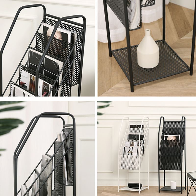 12" Wide Contemporary Shelf Bookcase Shelves Included Metal Bookcase