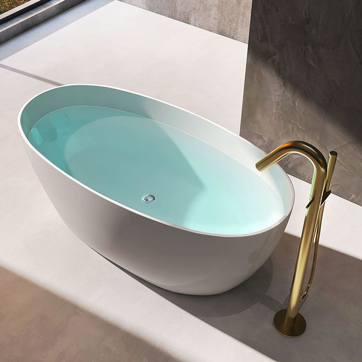 Modern Style Freestanding Bathtub Single Oval Acrylic Bathtub for Bathroom