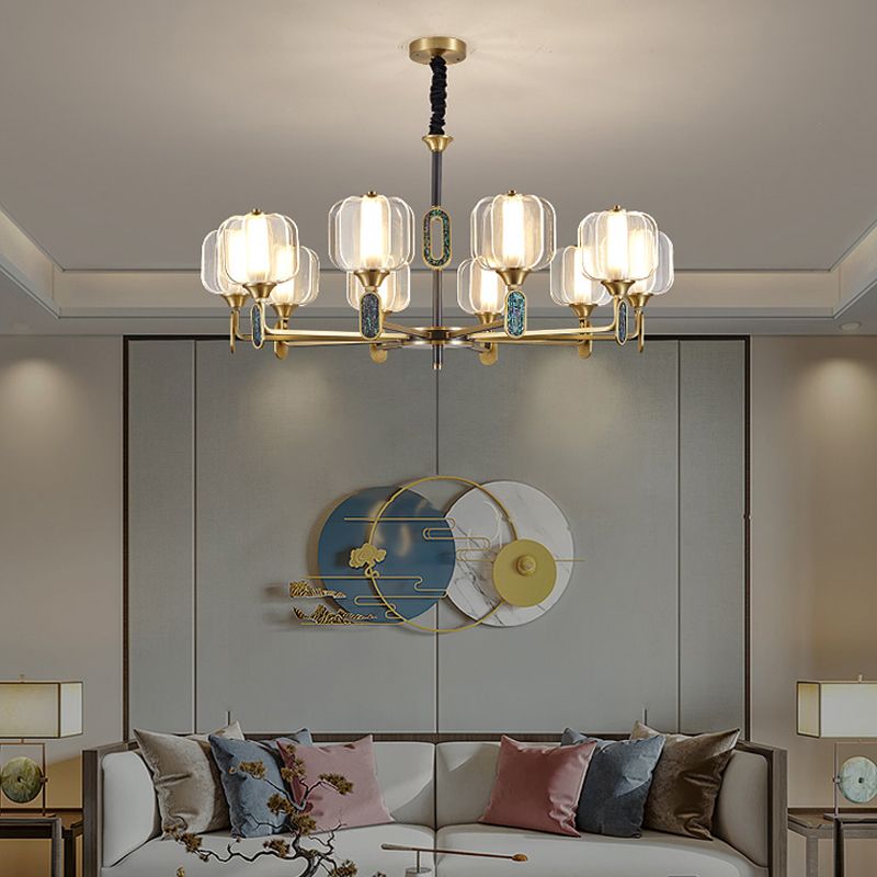 Multi -licht cilindrische tak hangende lichten moderne stijl acrylhangende verlichting