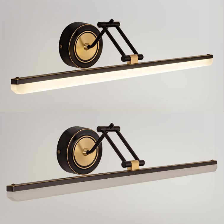 Luminaires de vanité LED en laiton moderne sur miroir pour le maquillage de la salle de bain