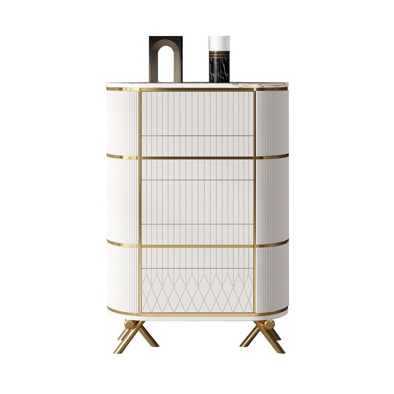 Glam Lingerie Chest Stone Vertical Storage Chest with Drawers for Bedroom