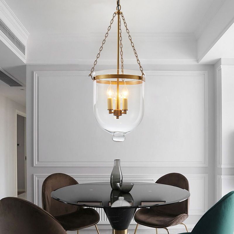 Glazen kroonluchter verlichtingsarmatuur Moderne 3-kops kroonluchter hanglamp