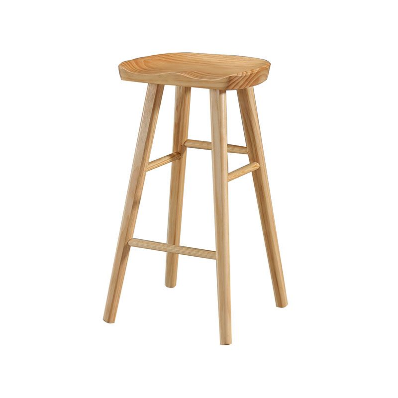 Barhocker im Industriestil, Holzbeine, Sattelsitz, Barhocker für Restaurantbar