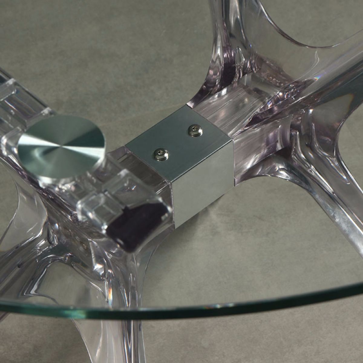 Tavolo da pranzo in stile moderno 31,5 "tavolo da pranzo in vetro rotondo in vetro per uso domestico