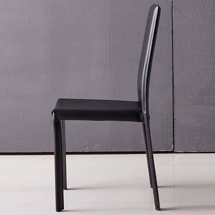 Silla de comedor de metal moderno con respaldo abierto, silla lateral para uso en restaurantes