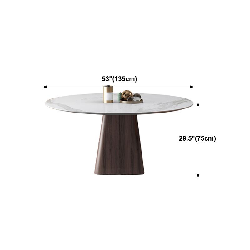 Modern Style White Stone Table Round Dining Table for Kitchen