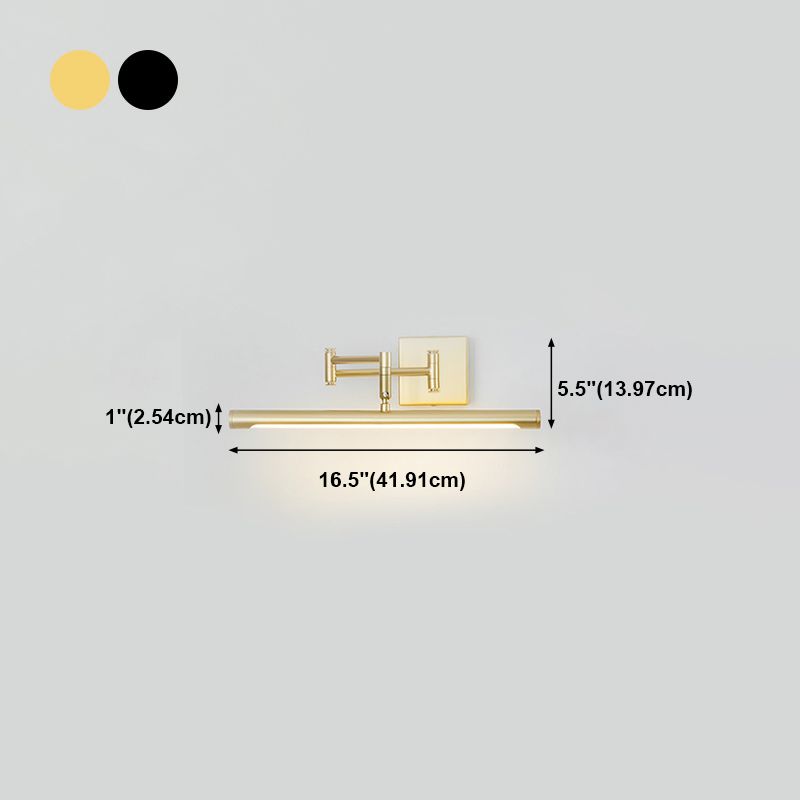 Modern Style Linear Vanity Lighting Fixtures Metal 1 Light Vanity Mirror Lights