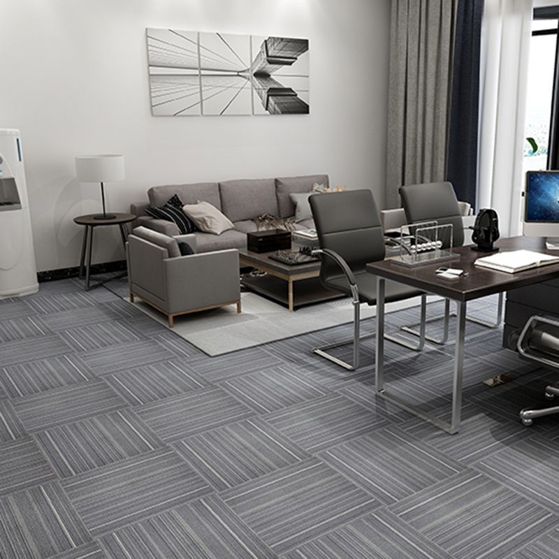 Carpet Tile Fade Resistant Solid Color Self Peel and Stick Carpet Tiles Living Room