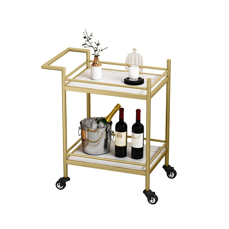 29.52" High Rolling Contemporary Prep Table Stone Prep Table